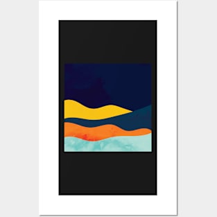 Abstract Boho Landscape in Bright Modern Posters and Art